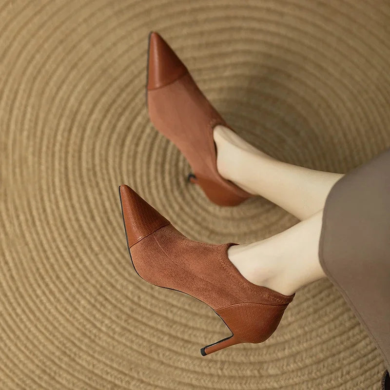 Tacones de Cuero Genuino Veronica